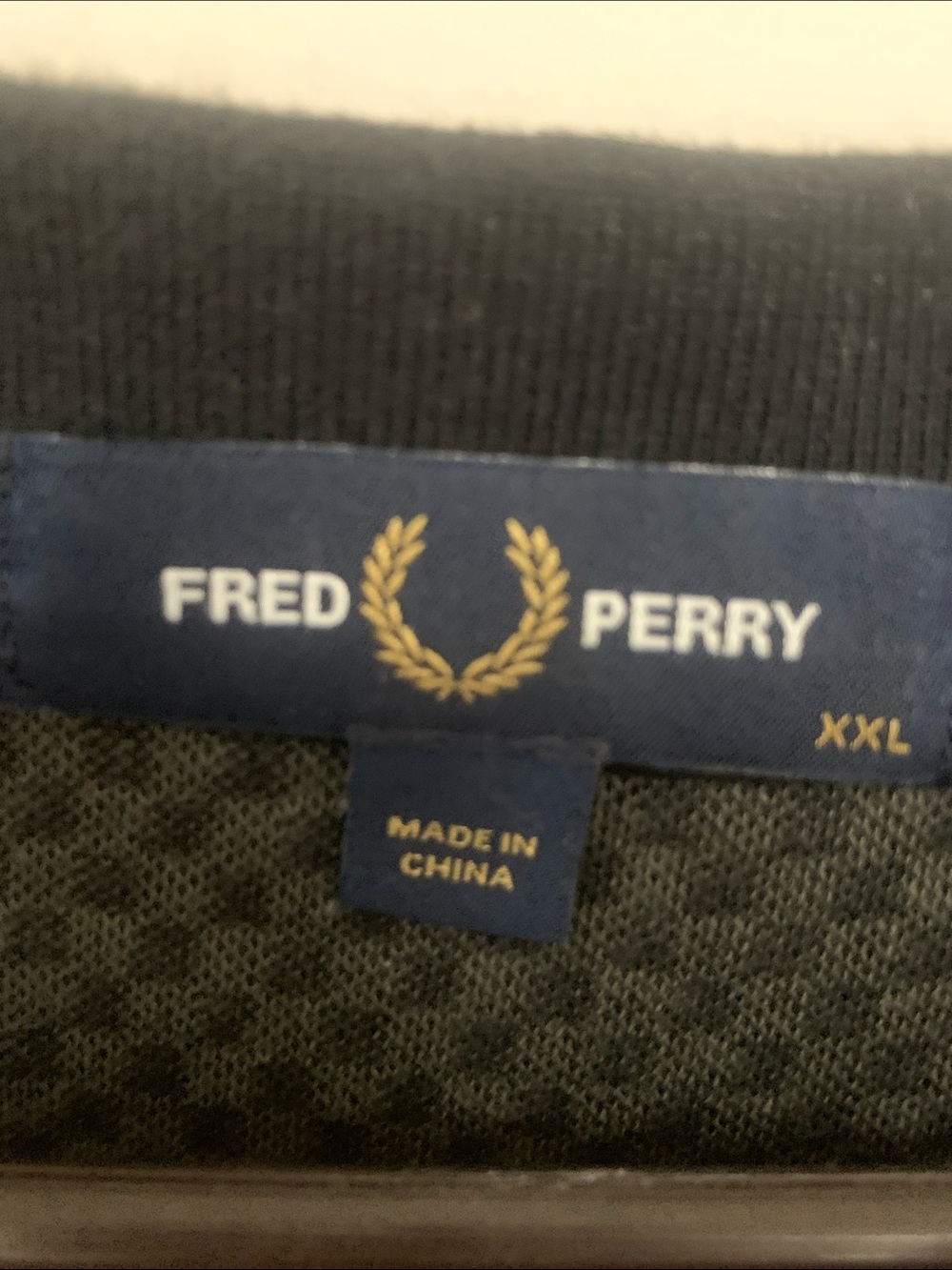 Fred Perry Long Sleeve Polo — Black and Gray Micro-Check - Picture 2 of 4